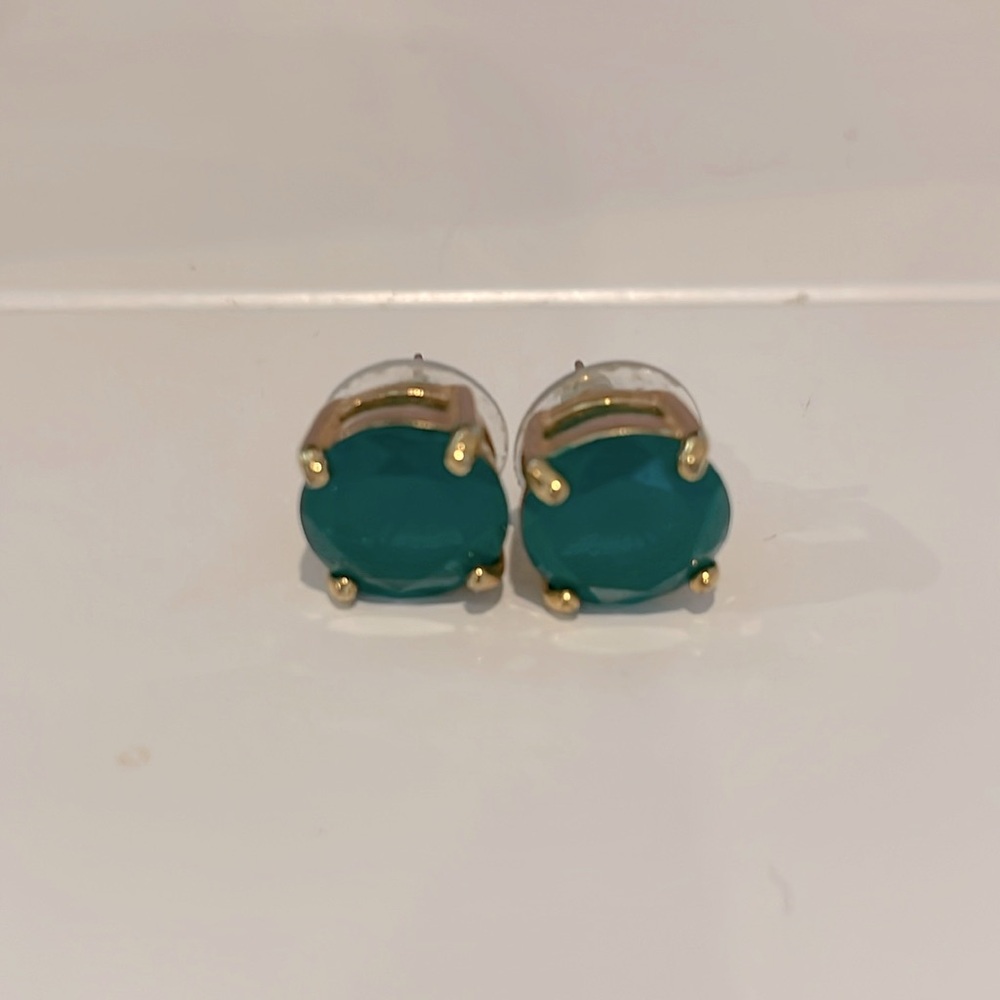 Kate Spade gum drop aqua earrings.